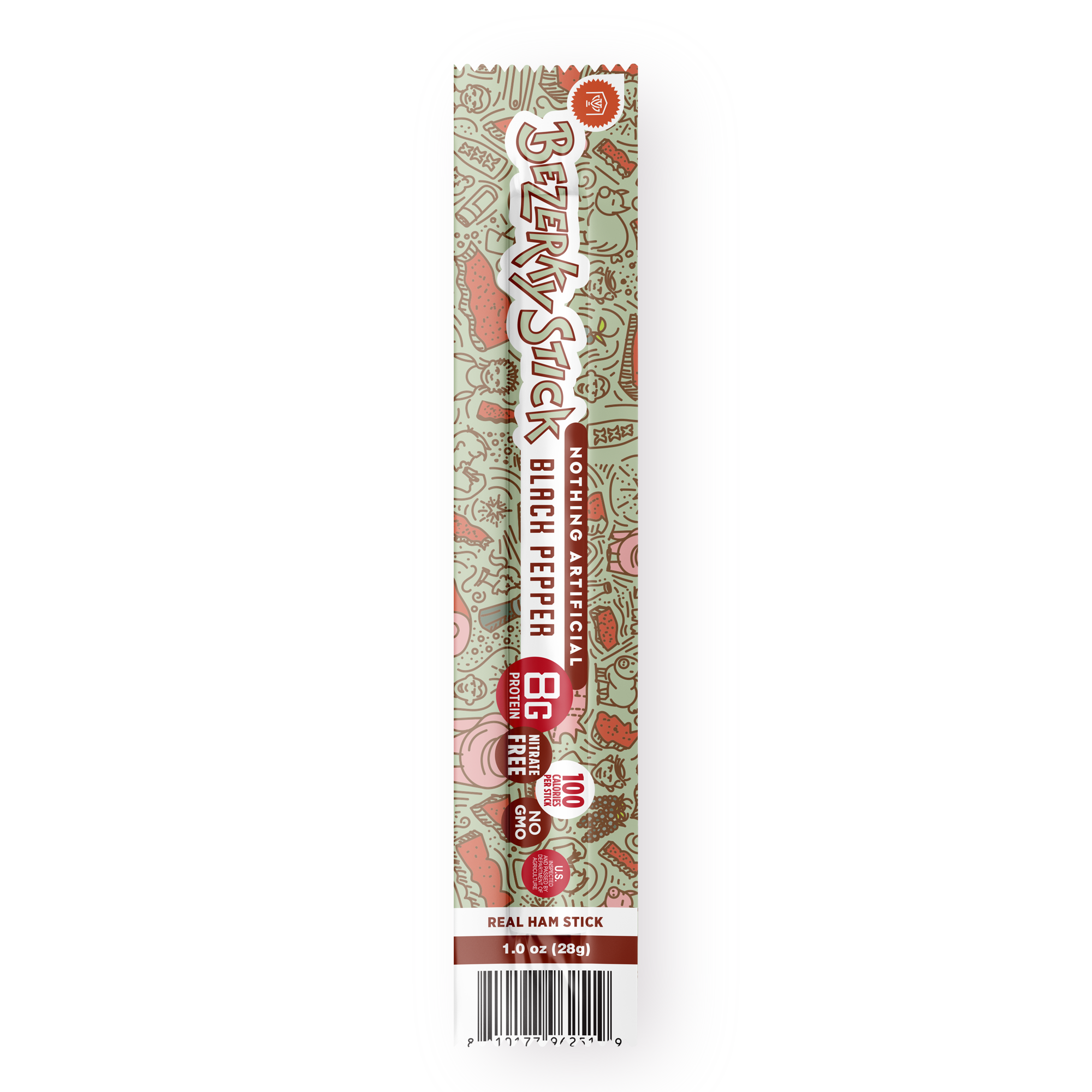 Bezerky Stick Black Pepper meat stick package