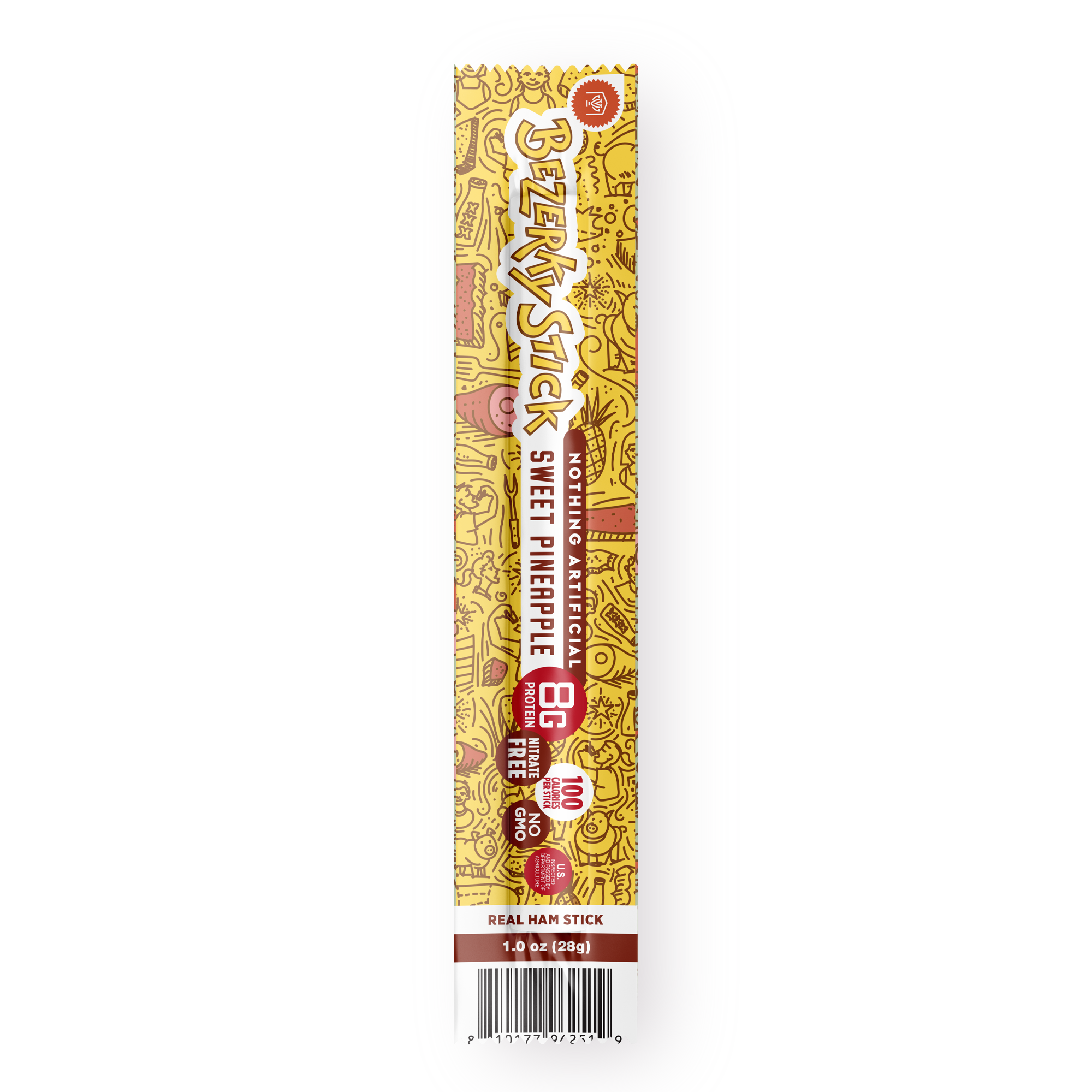 Bezerky Stick Sweet Pineapple meat stick package