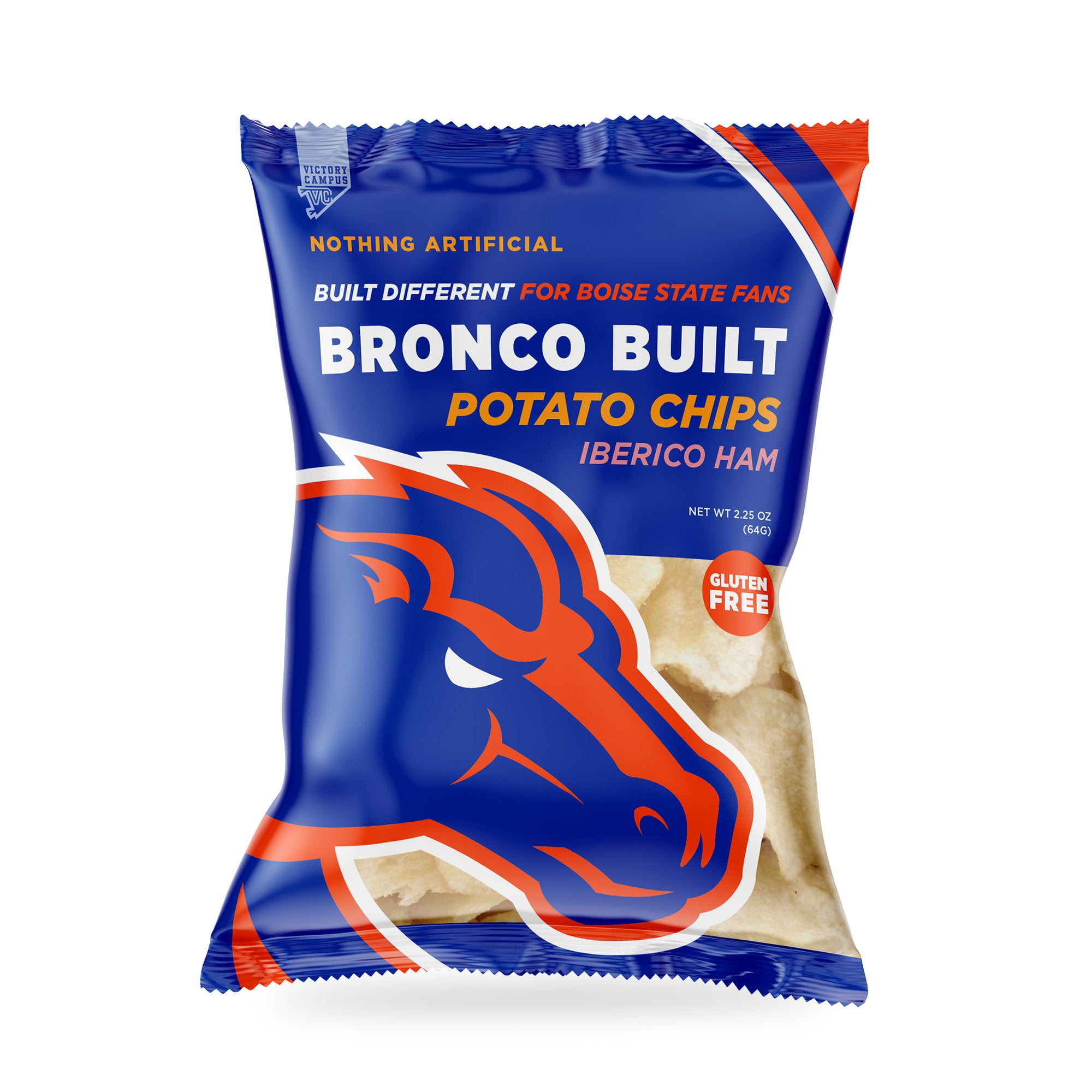 Bronco Built Iberico Ham potato chips bag