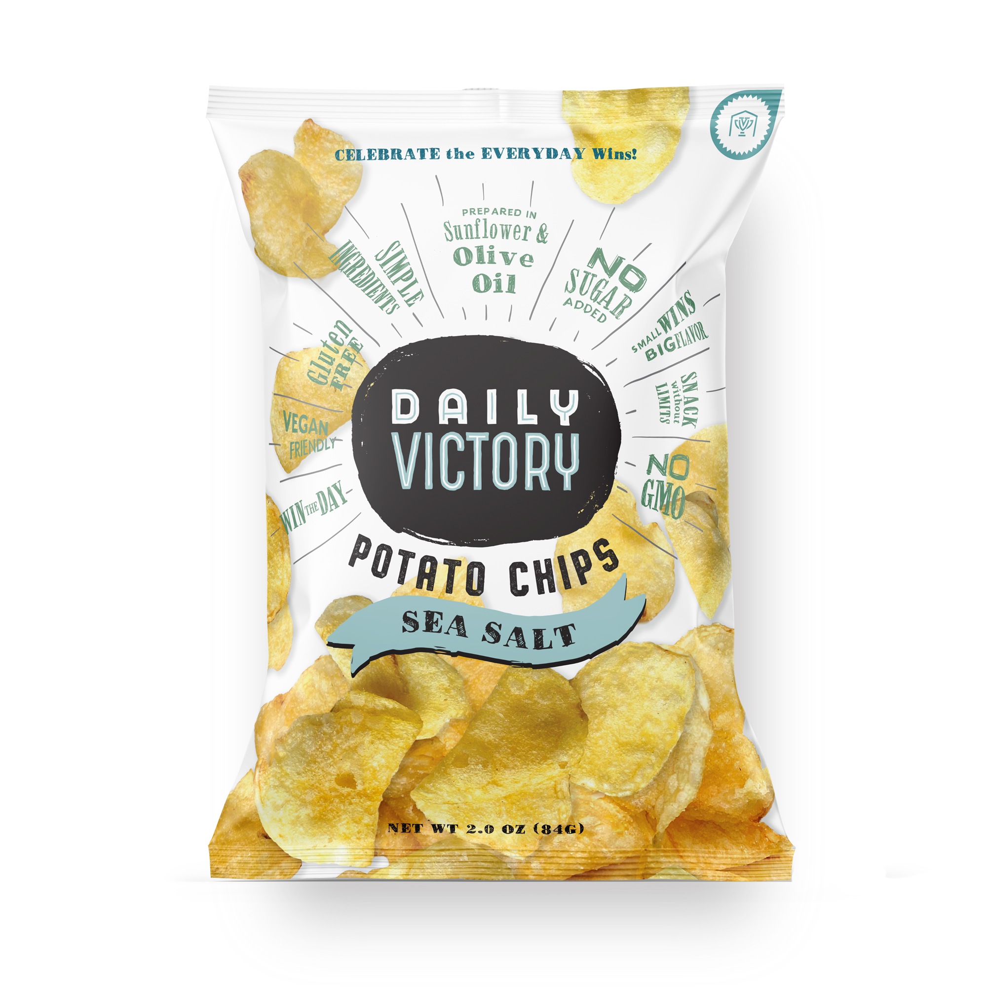 Daily Victory Sea Salt potato chips bag